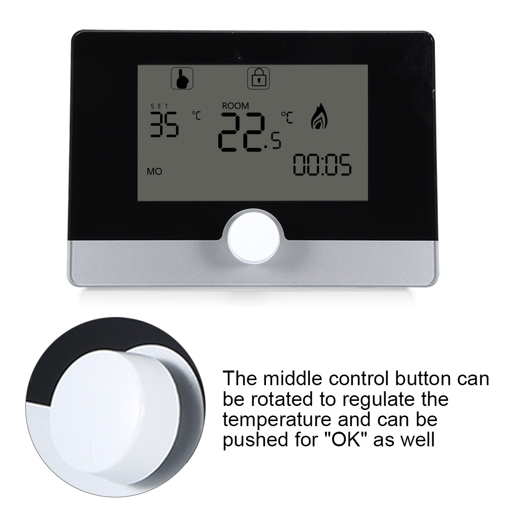 Programmierbarer Thermostat-temperaturregler Für Wandhängende Heizkessel, Weiß