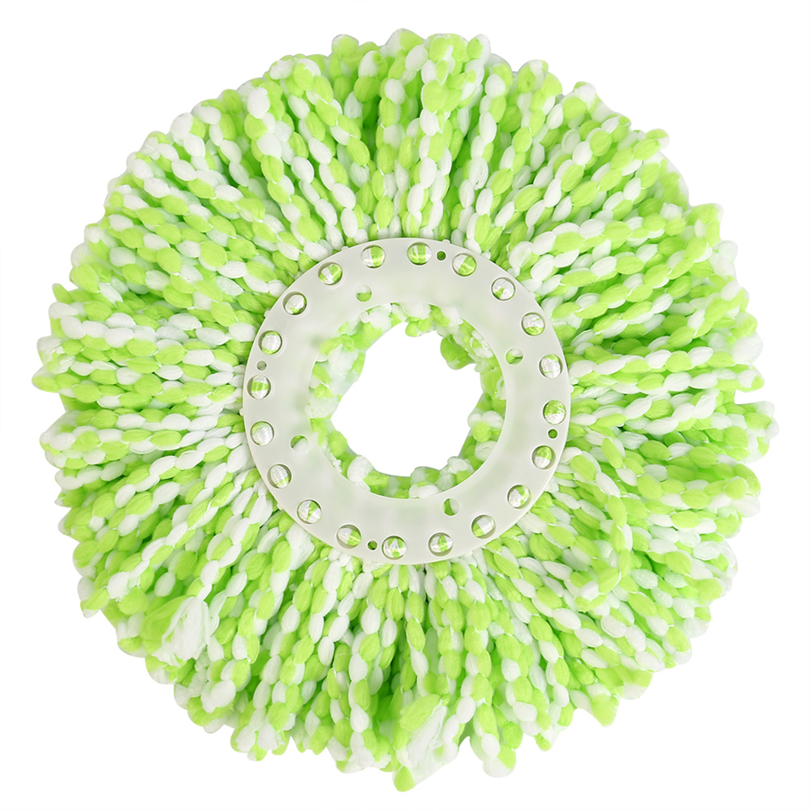 Drehbarer Wischmoppkopf Aus Mikrofaser, Nachfüllpackung, Magischer 360°-drehmopp Für Die Reinigung (grün Weiß)