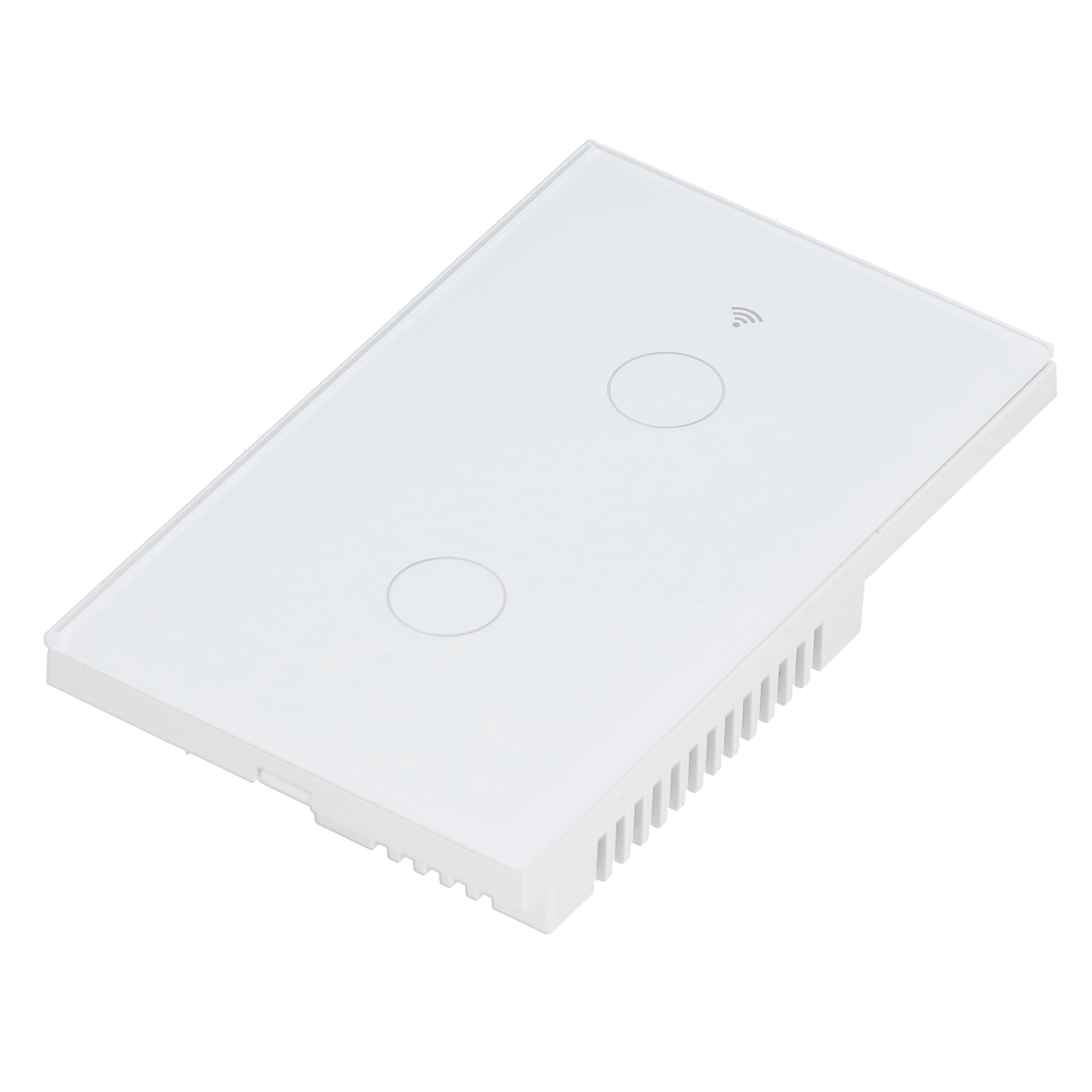 Für Zigbee Tuya Fernbedienungs-lichtschalter Mit Sprachsteuerung, 2-fach Us-wand-touch-schalter, Ac 100–240 V, Weiß