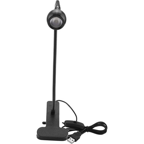 Usb-led-tischleuchte, Mini-schreibtischlampe Mit Clip Für Zuhause, Zum Lernen, Lesen, Schwarz/weiß