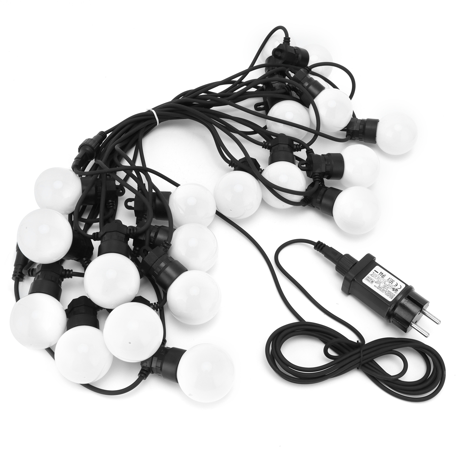 Wasserdichte G50-lichterkette, 10 M, 20 Leds, Für Festliche Außendekoration, Eu 220–240 V, Warmweiß