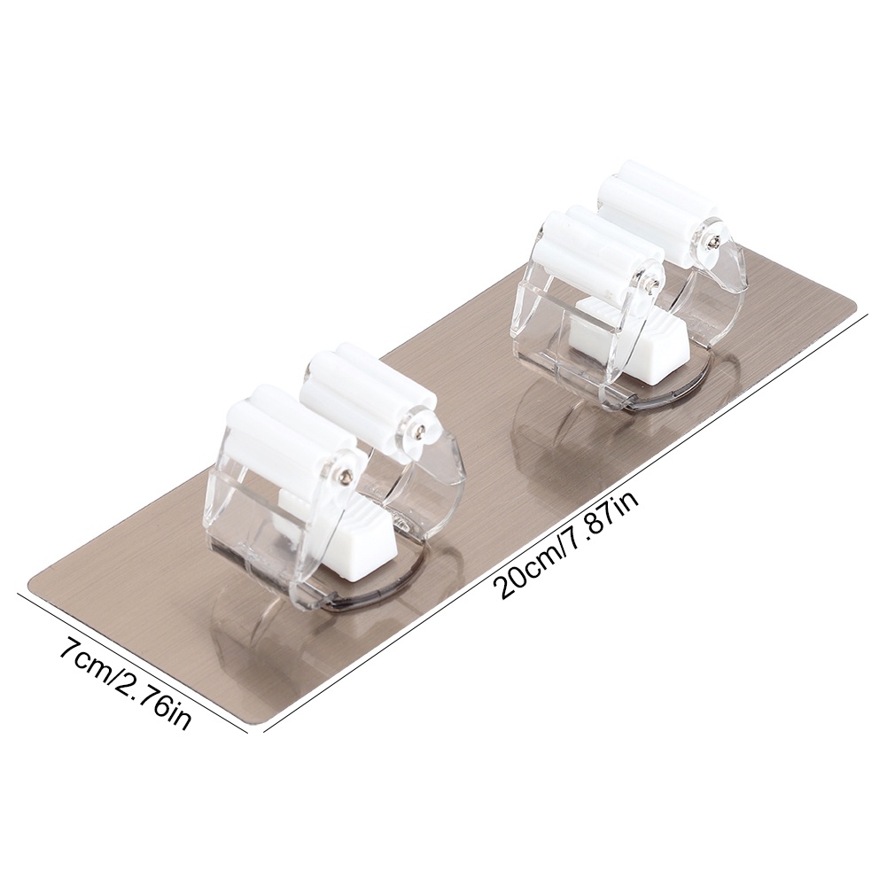 Besenhalter Zur Wandmontage, Aufbewahrungsmöglichkeit Für Mopp Und Besen, 2er-pack, Weiß