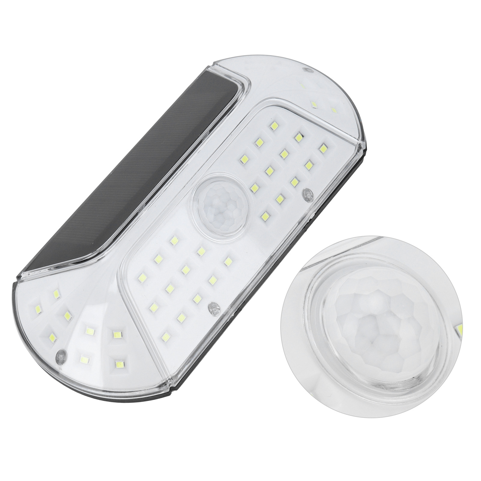 Led-solarleuchte Mit Bewegungsmelder, Wasserdichte Wandleuchte Für Den Außenbereich, Reinweiß
