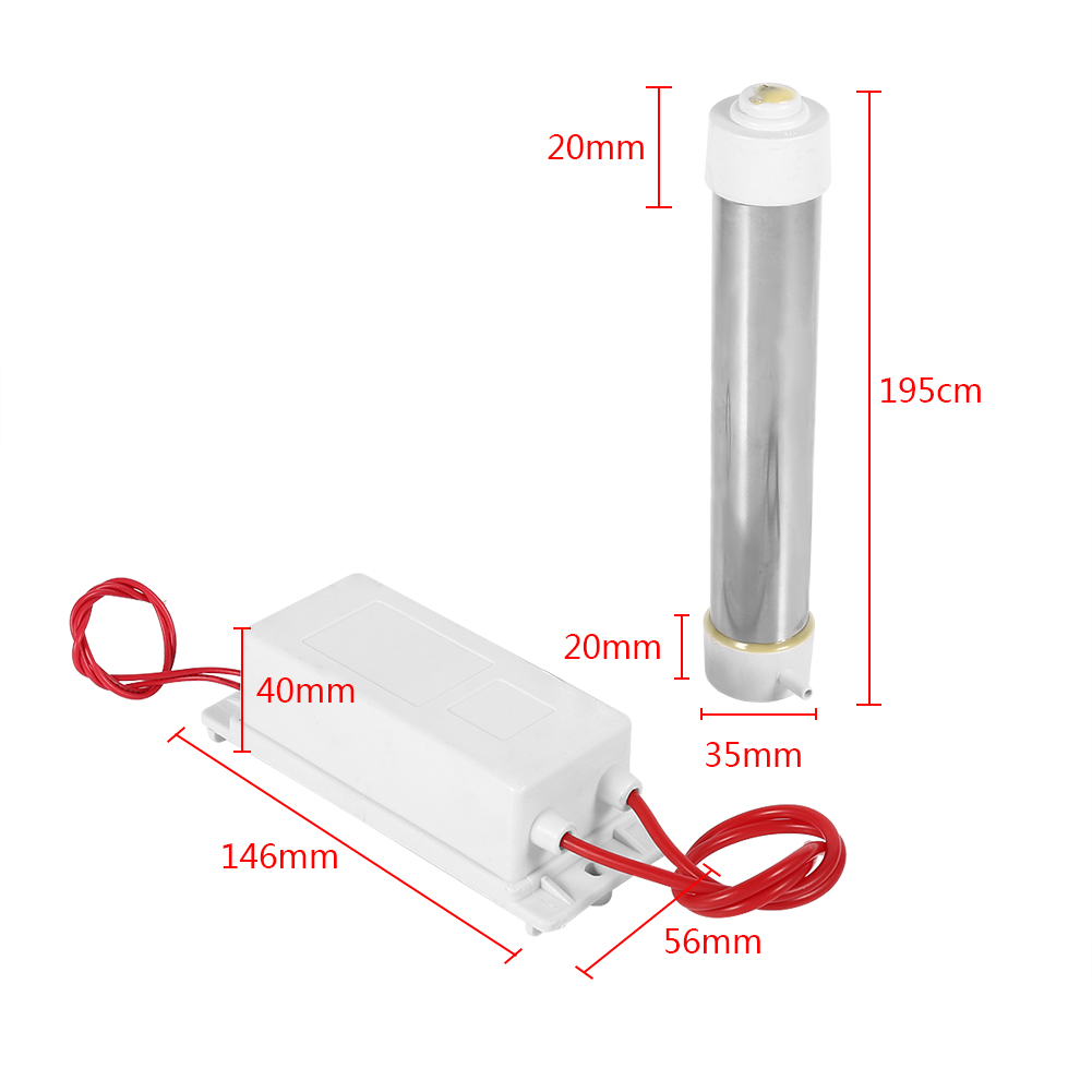 220v 3g Weißer Quarzröhren-ozongenerator Für Wasser- Und Luftreiniger, Sterilisator, Reiniger, Neu