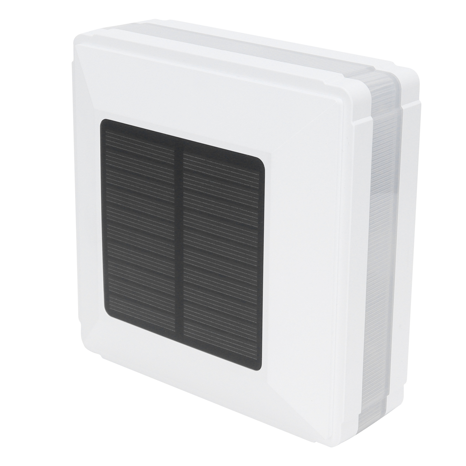 Solar-pfostenleuchte, Wasserdicht, Induktions-zaunkappenleuchte Für Den Außenbereich, Garten- Und Hofdekoration, Weiß (warmweißgrün)