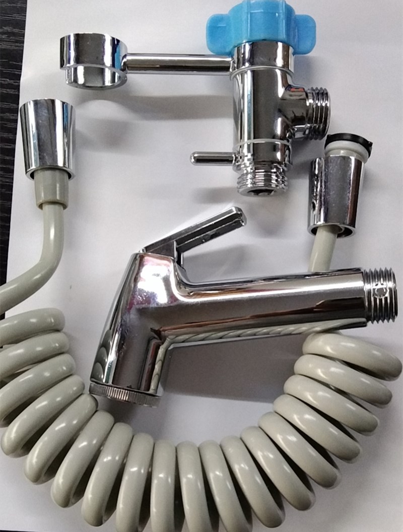 Bidet-set Aus Messing Für Bad Und Wc – Kein Bohren Erforderlich, Hochdruckspülung, Spritzpistole In Biskuitform – Galvanisiert