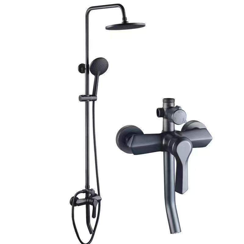 Unterputz-duschkopf-set Aus Messing Für Badezimmer, Druckdusche, Regendusche, Badewanne, Mischventil -- Black Spider Dreistufig [projektqualität]