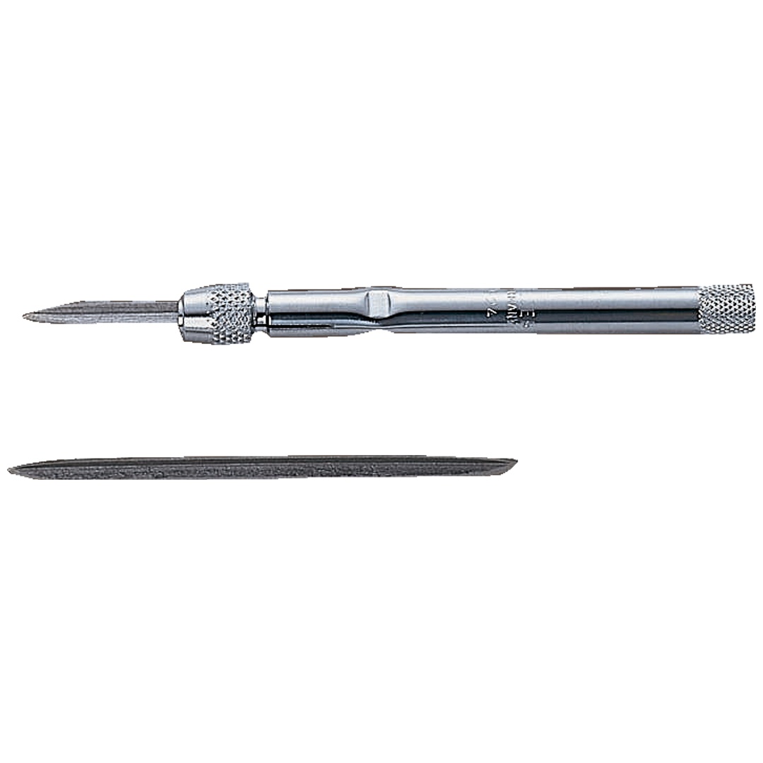 Bahco Dreikantschaber Mit Vernickeltem Griff, Klinge 85 Mm, Halter 95 Mm