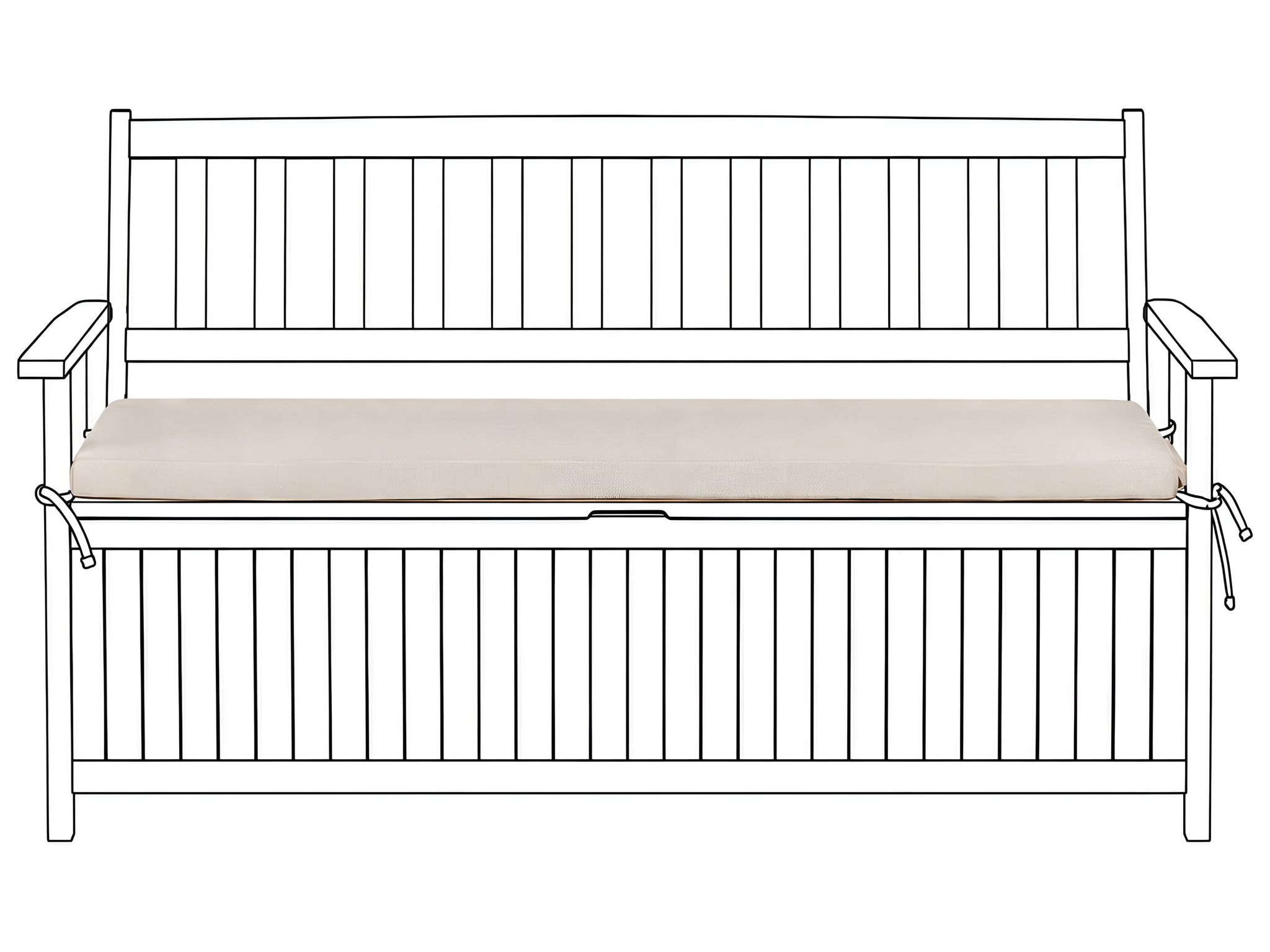 Bankauflage Sovana 148 X 45 Cm Beige