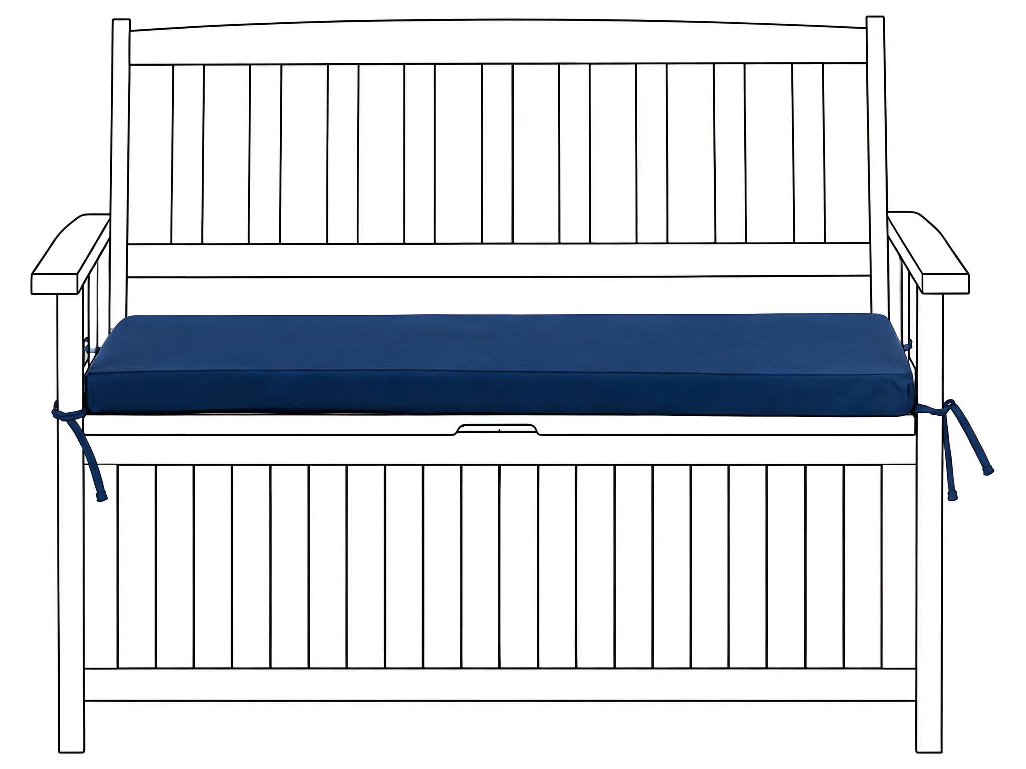 Bankauflage Sovana 108 X 45 Cm Blau