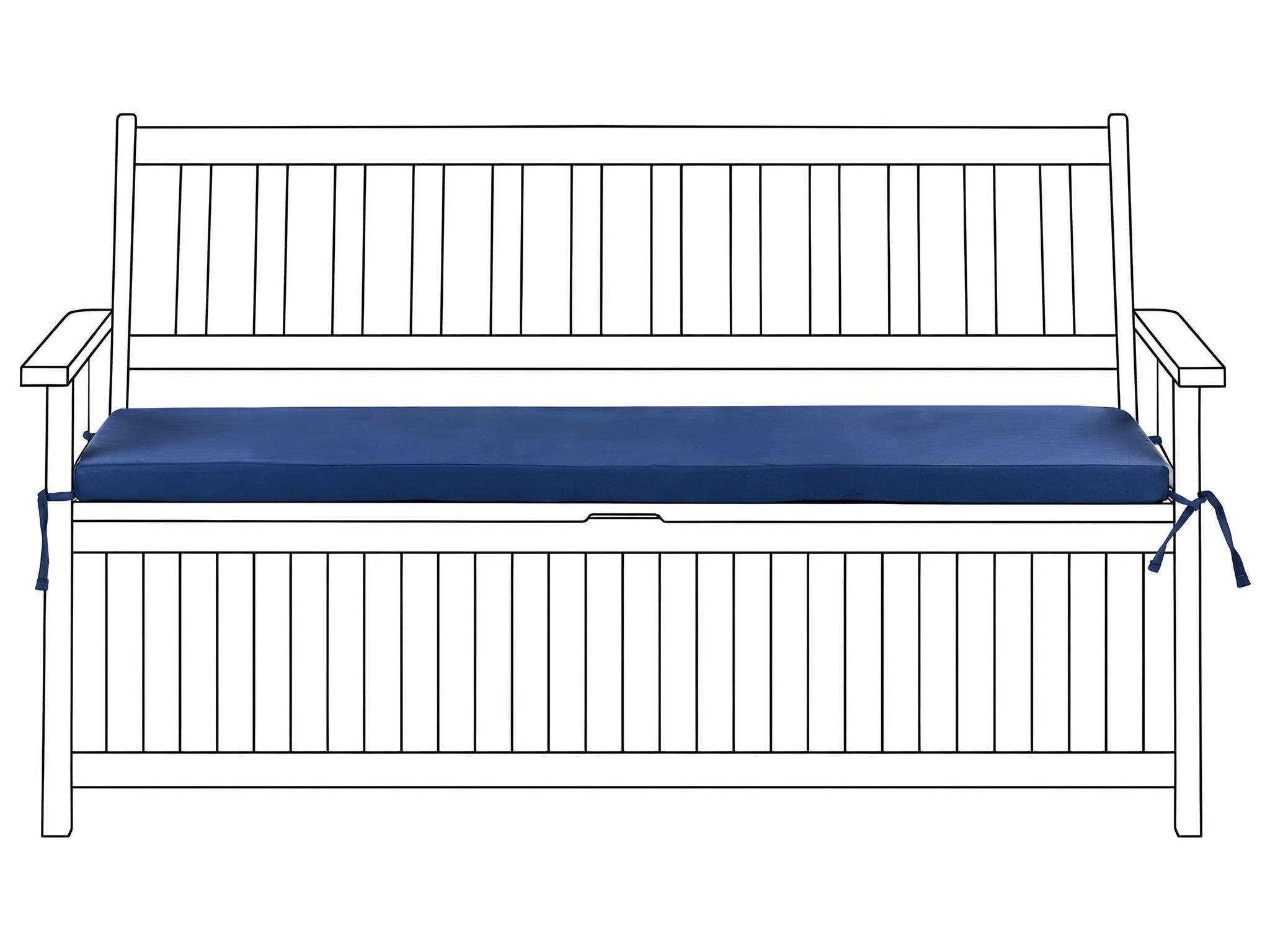 Bankauflage Sovana 148 X 45 Cm Blau