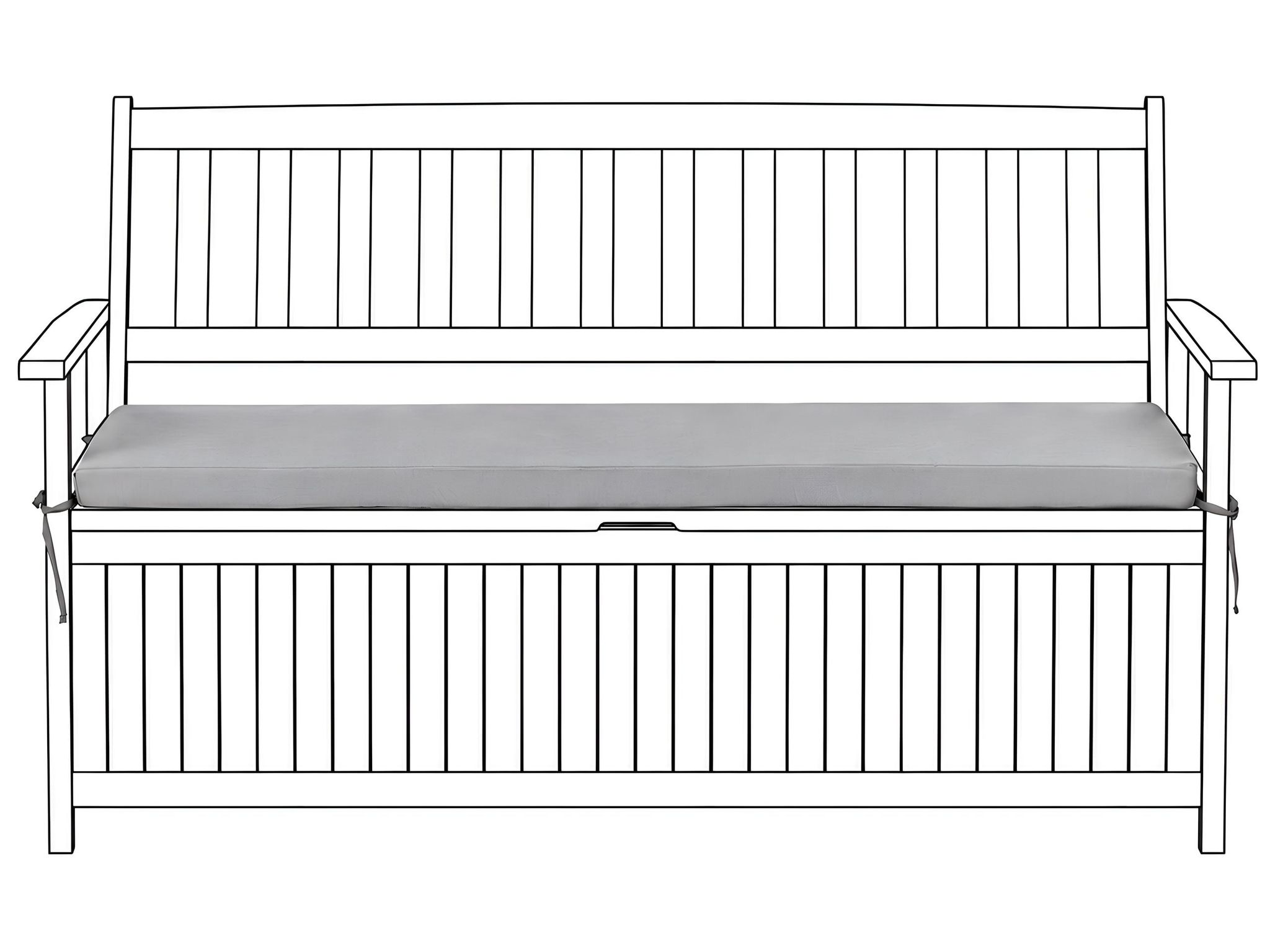 Bankauflage Sovana 148 X 45 Cm Grau