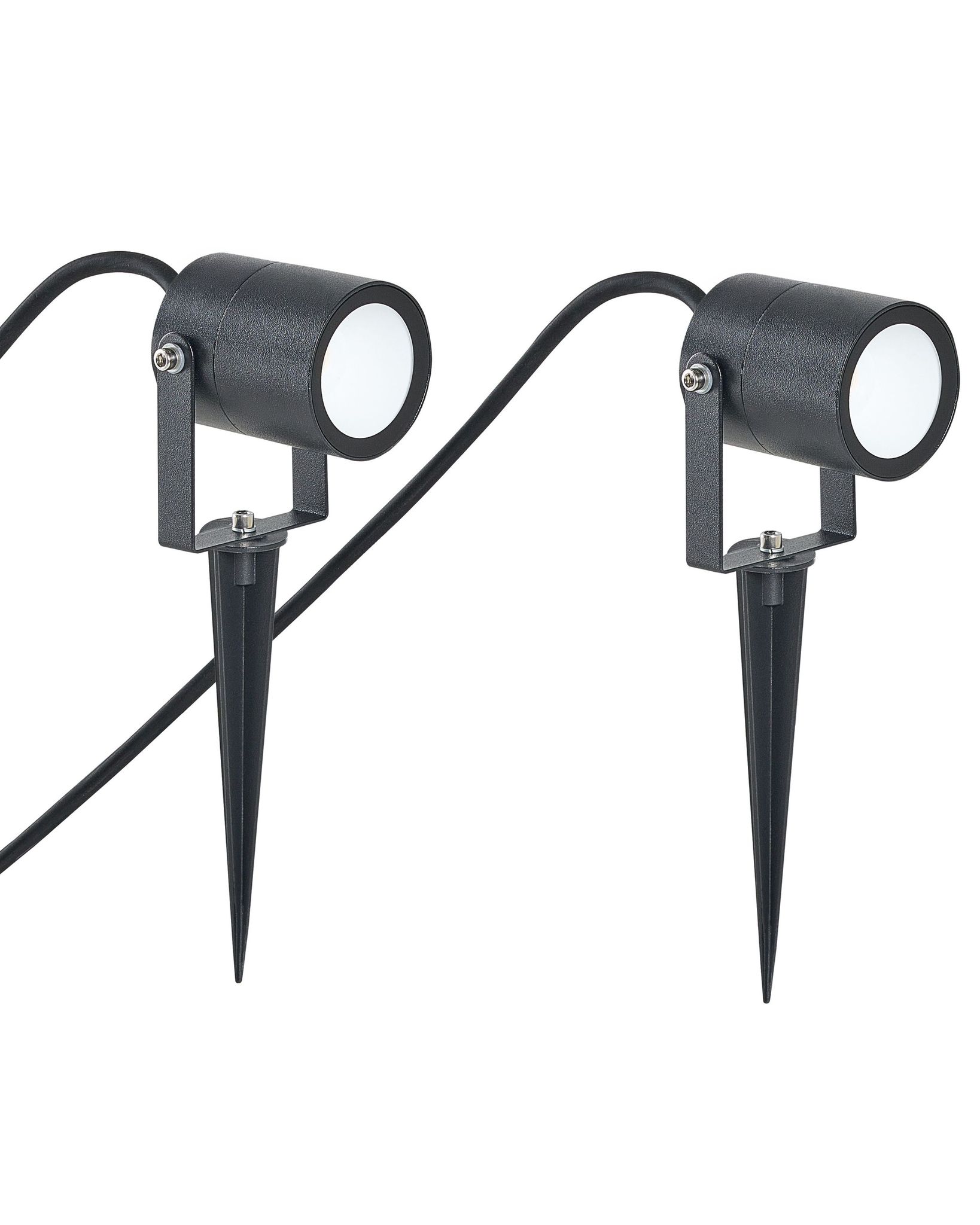 Outdoor Erdspießstrahler 2er Set Ewes Led Schwarz