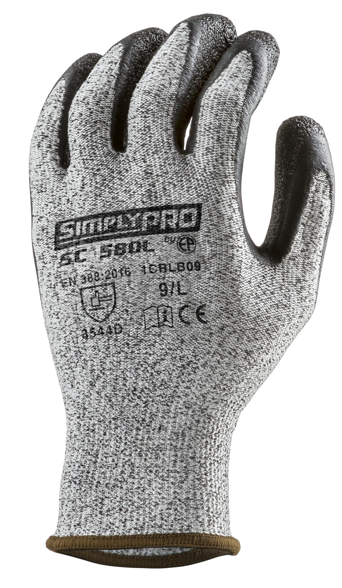Satz Von Schwarzen Latex-handschuhen Mit Verstärkter Handfläche, Simply Pro Sc580l, Größe 8 – 10 Paar