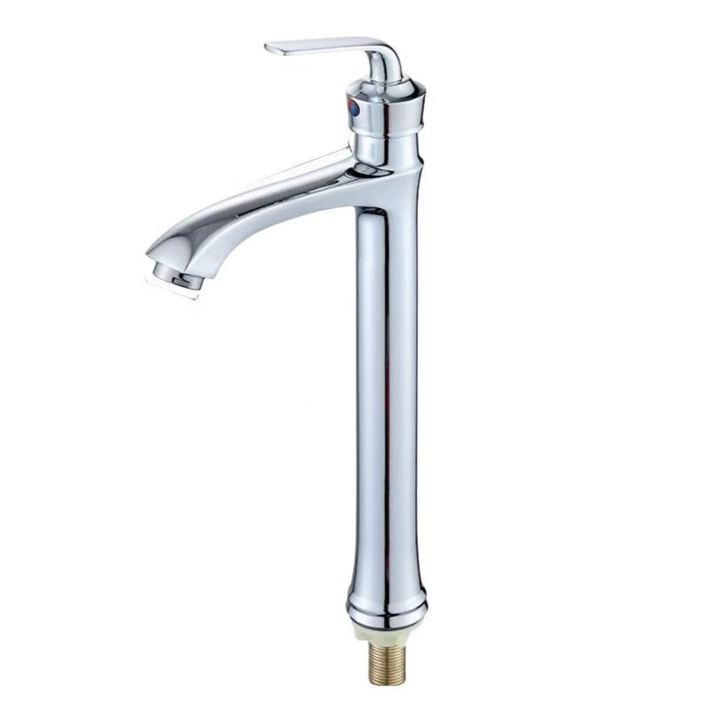 Waschbeckenarmatur, Einloch-waschbecken Mit Einem Kaltwasserventil, Unterbauarmatur Mit Einem Kaltwasserventil Galvanisierte, Hochwertige Einloch-teekannenarmatur Mit Kaltwasseranschluss.
