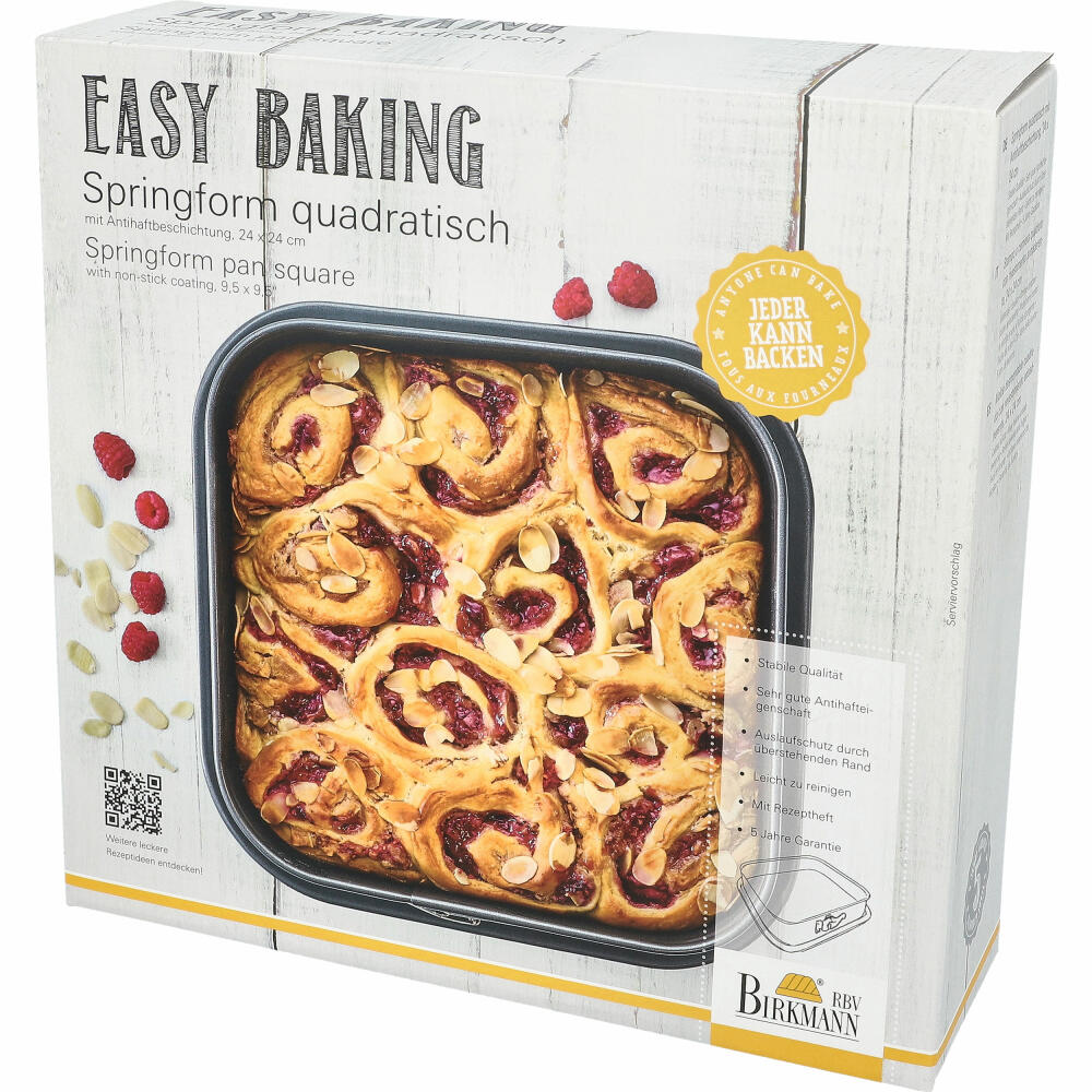 Quadratische Kuchenform 24 X 24 Cm, Einfaches Backen / Birkmann