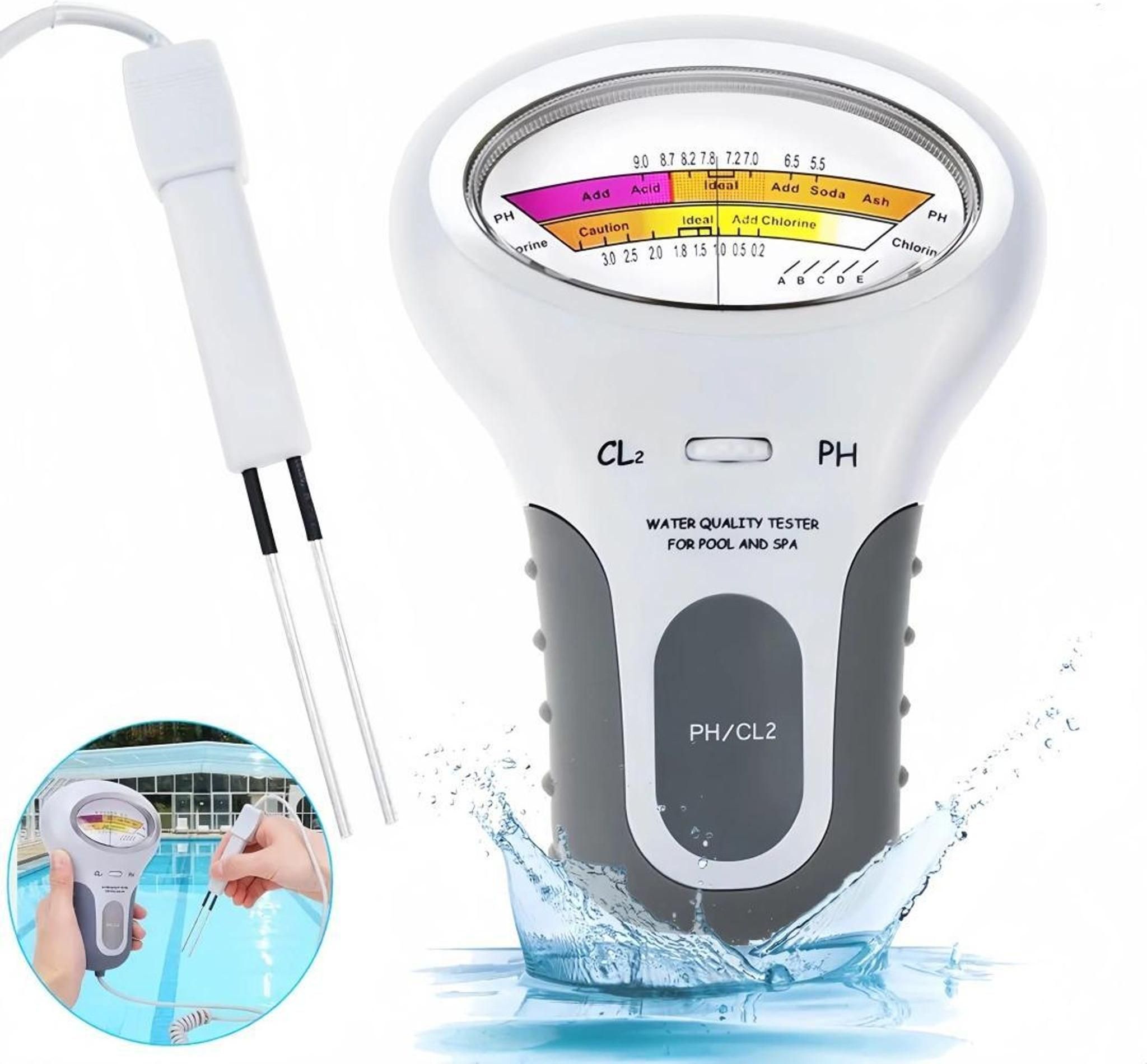 2 In 1 Ph Chlor Tester Wassertester Pool Aquarium Messgerät