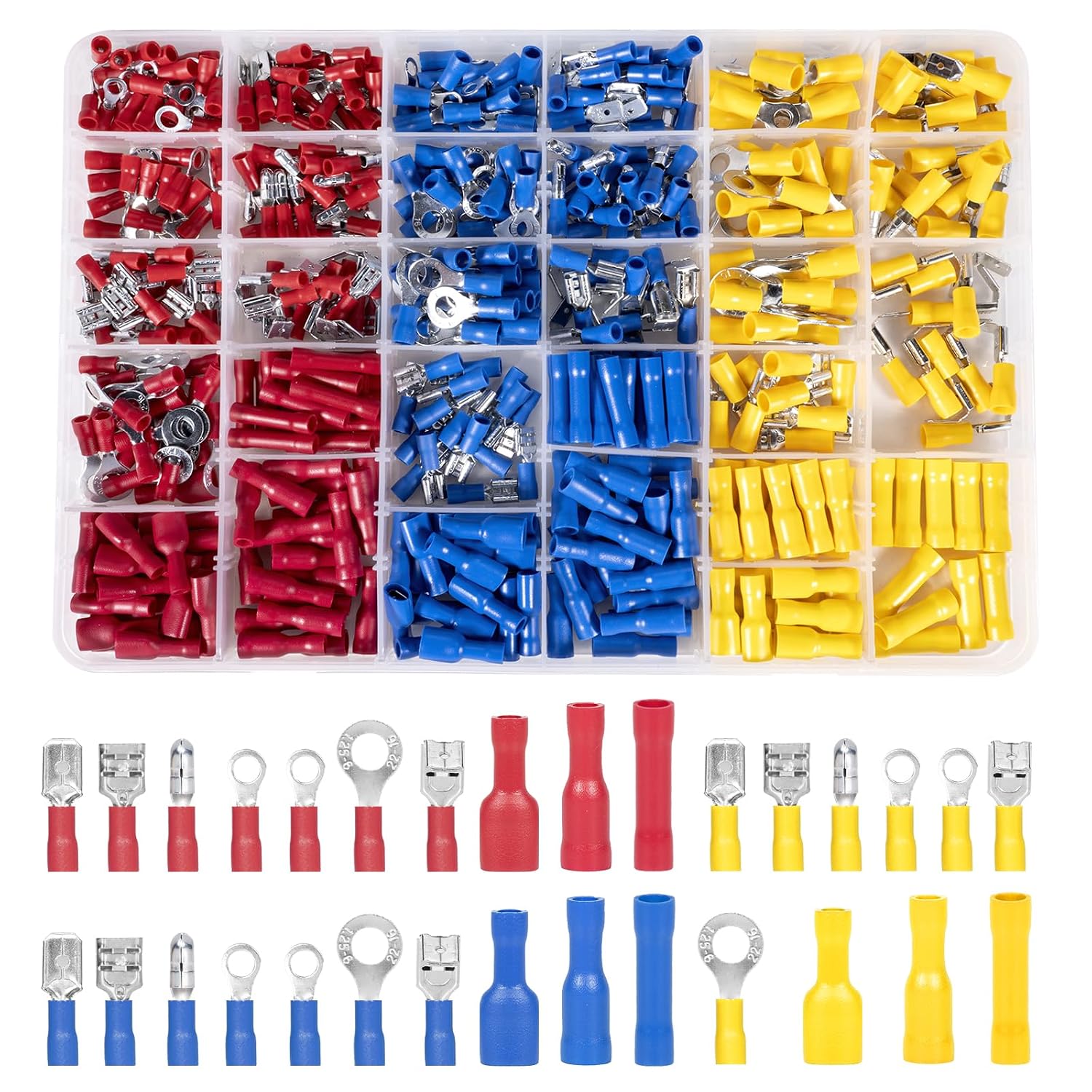 480 Stück Kabelschuhe Set 30 Type Kfz Flachstecker Quetschverbinder