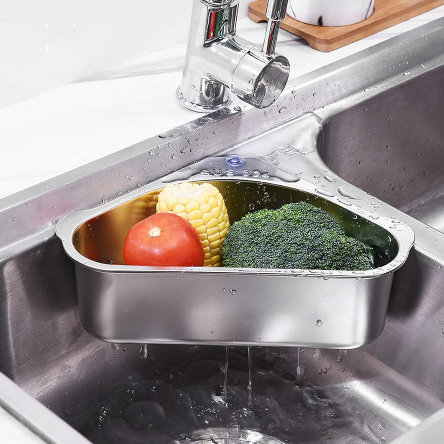 Waschbecken Filterablage Dreieck Siebregal Spülbecken