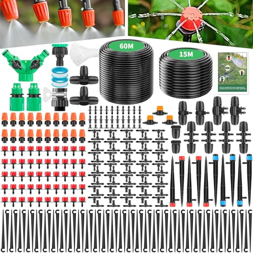 Forever Speed 315pcs Garten Bewässerung Kit, 75m Tröpfchenanlage