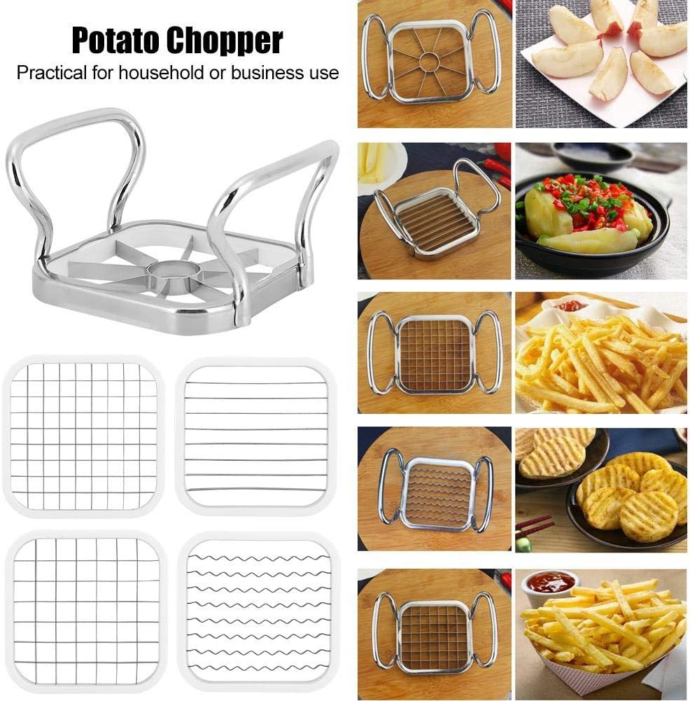 Kartoffelschneider Edelstahl 5 In 1 Pommesschneider Gemüse