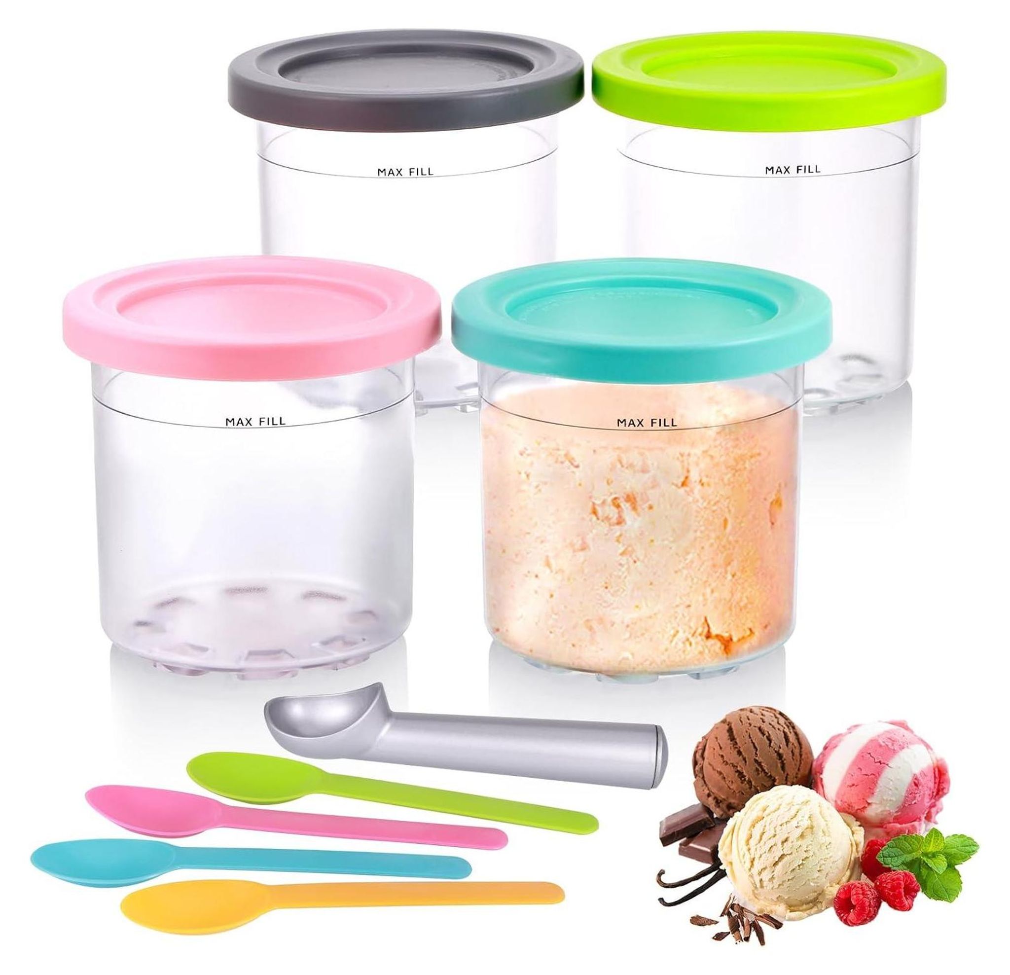 8 Ninja Creami Behälter 450ml Mit Deckel Nc300eu Nc301eu
