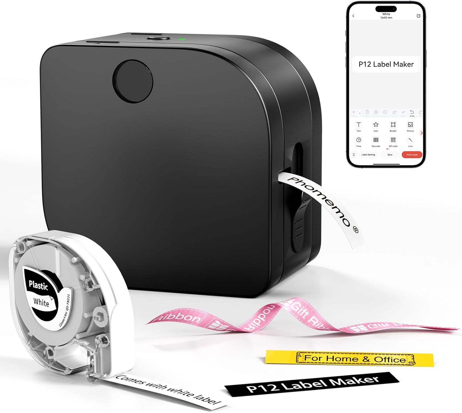 Etikettendrucker Bluetooth Beschriftungsgeraet Selbstklebend