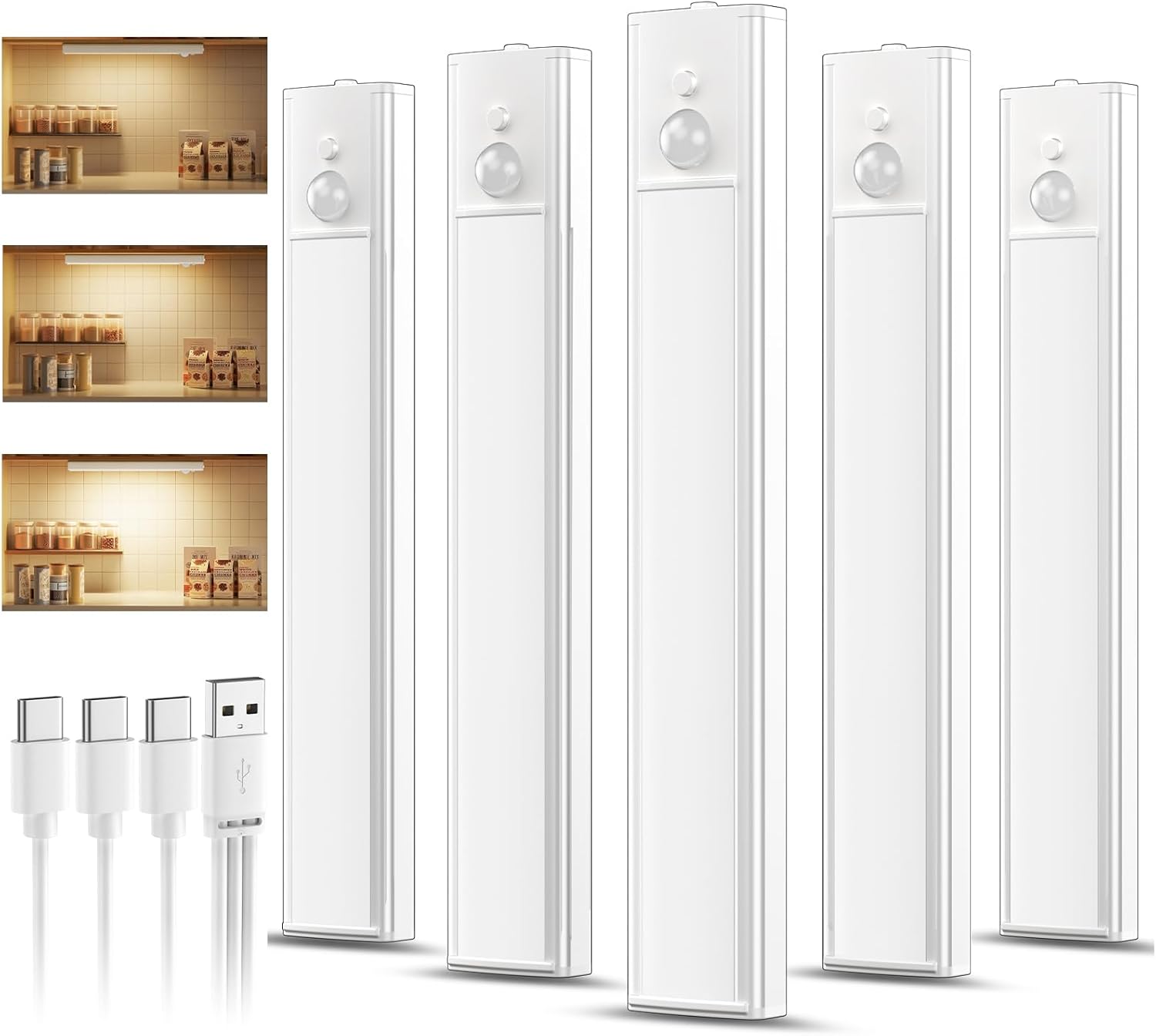 5 Pack Unterbauleuchte Kueche Led 20cm Dimmbare Schrankbeleuchtung