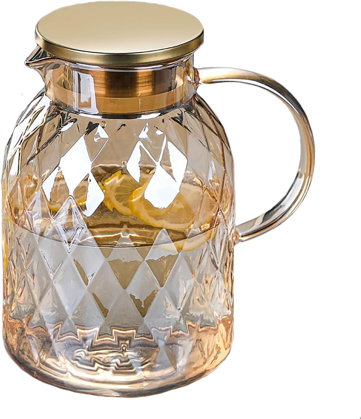 Glaskaraffe Wasserkaraffe Mit Deckel Für Hausgemachte Getränke 1.8 L