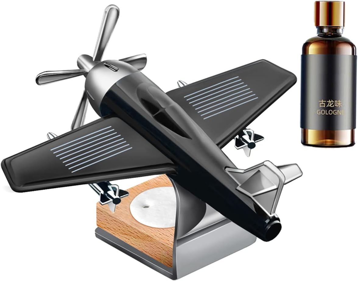 Solar Auto Lufterfrischer Flugzeug Aroma Diffuser Dekoration Schwarz