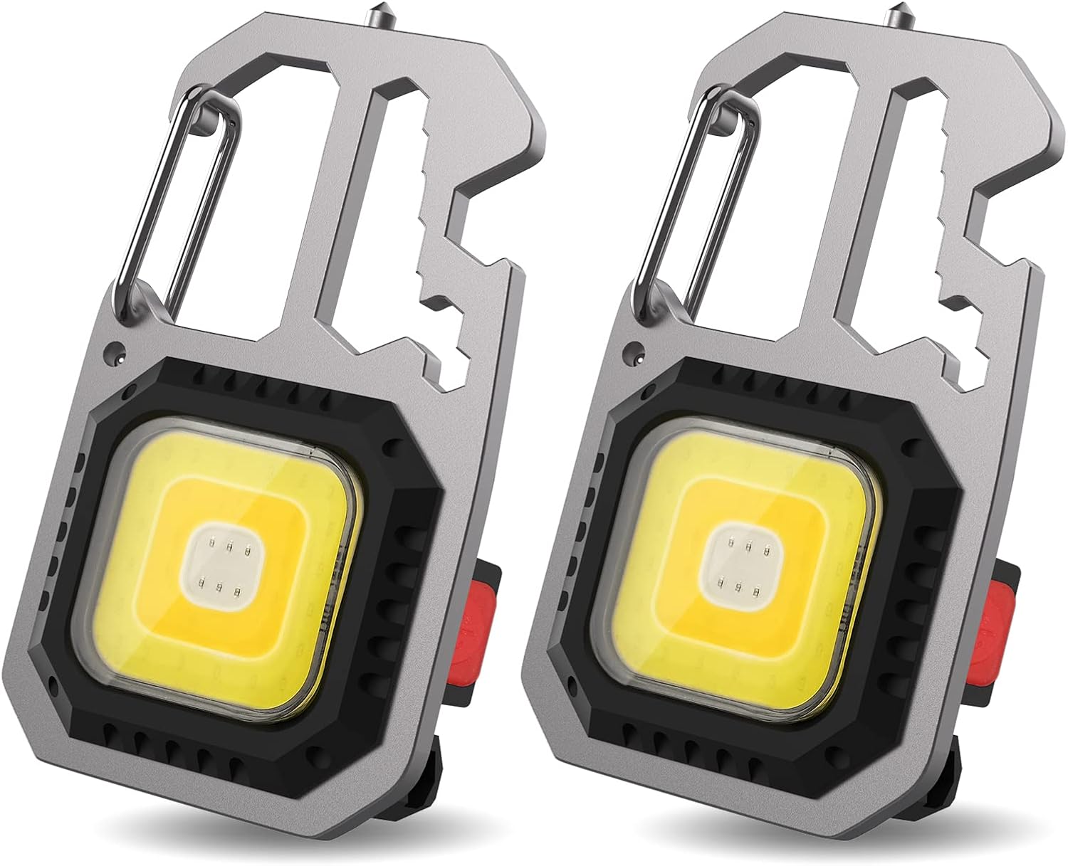 2 Stück Mini Led Arbeitsleuchte Schlüsselanhänger Usb Magnet Akku