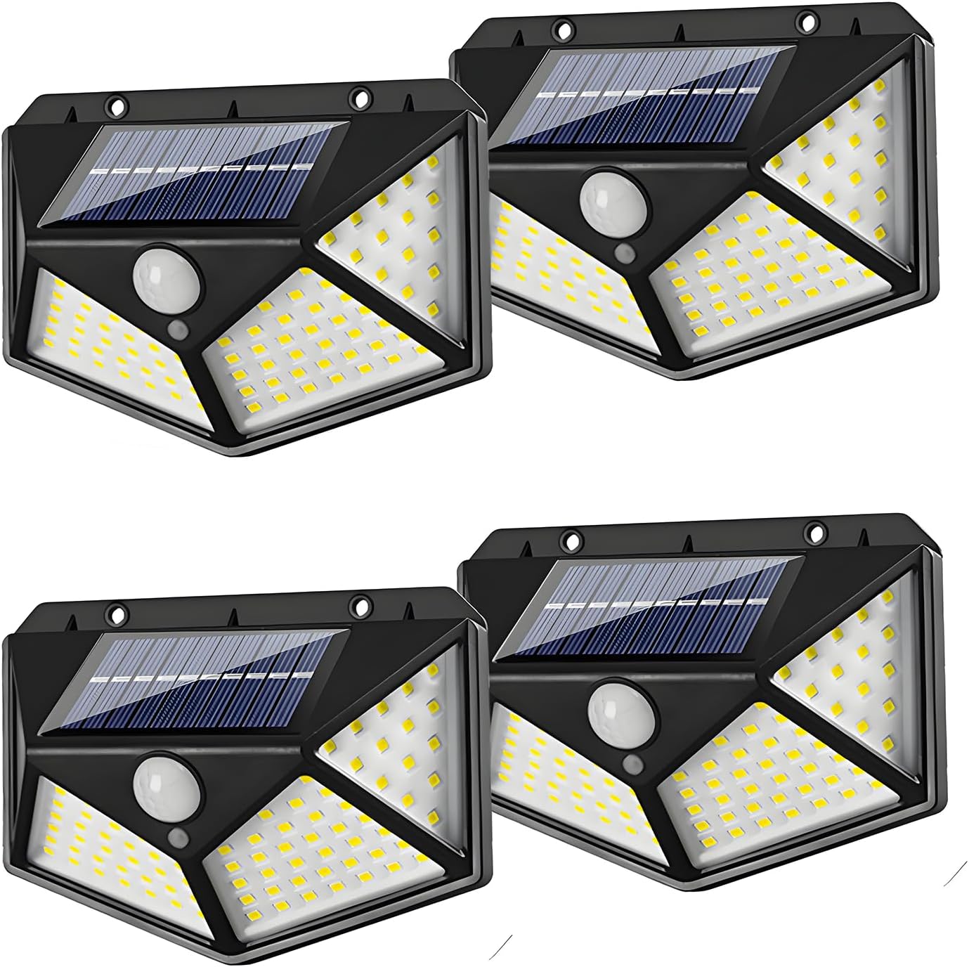 Solarlampen Außen Mit Bewegungsmelder 100 Led 800lm Ip65 4er Pack