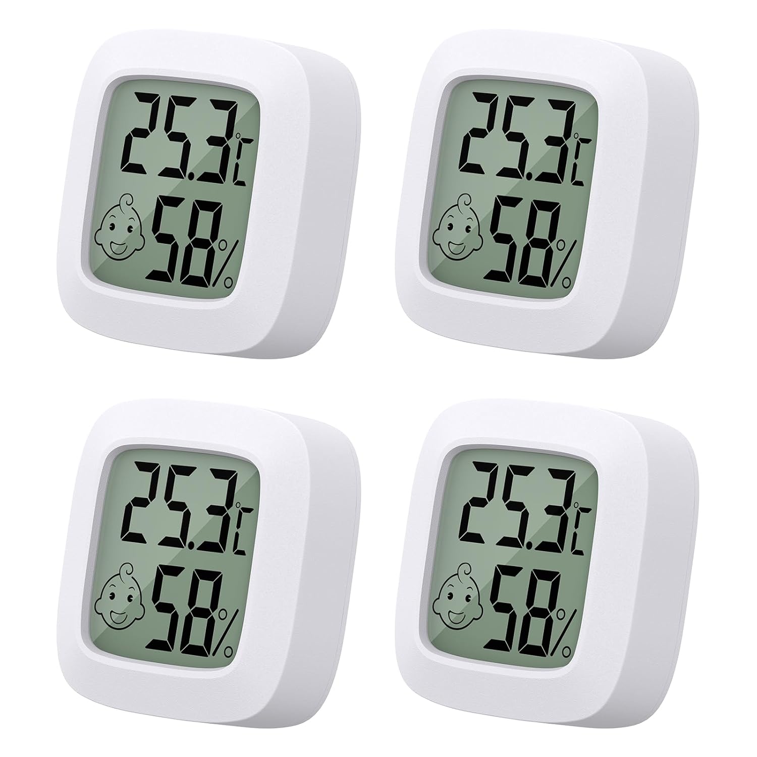 4 Stück Mini Lcd Thermometer Yomisee Innen Digital Thermometer Set
