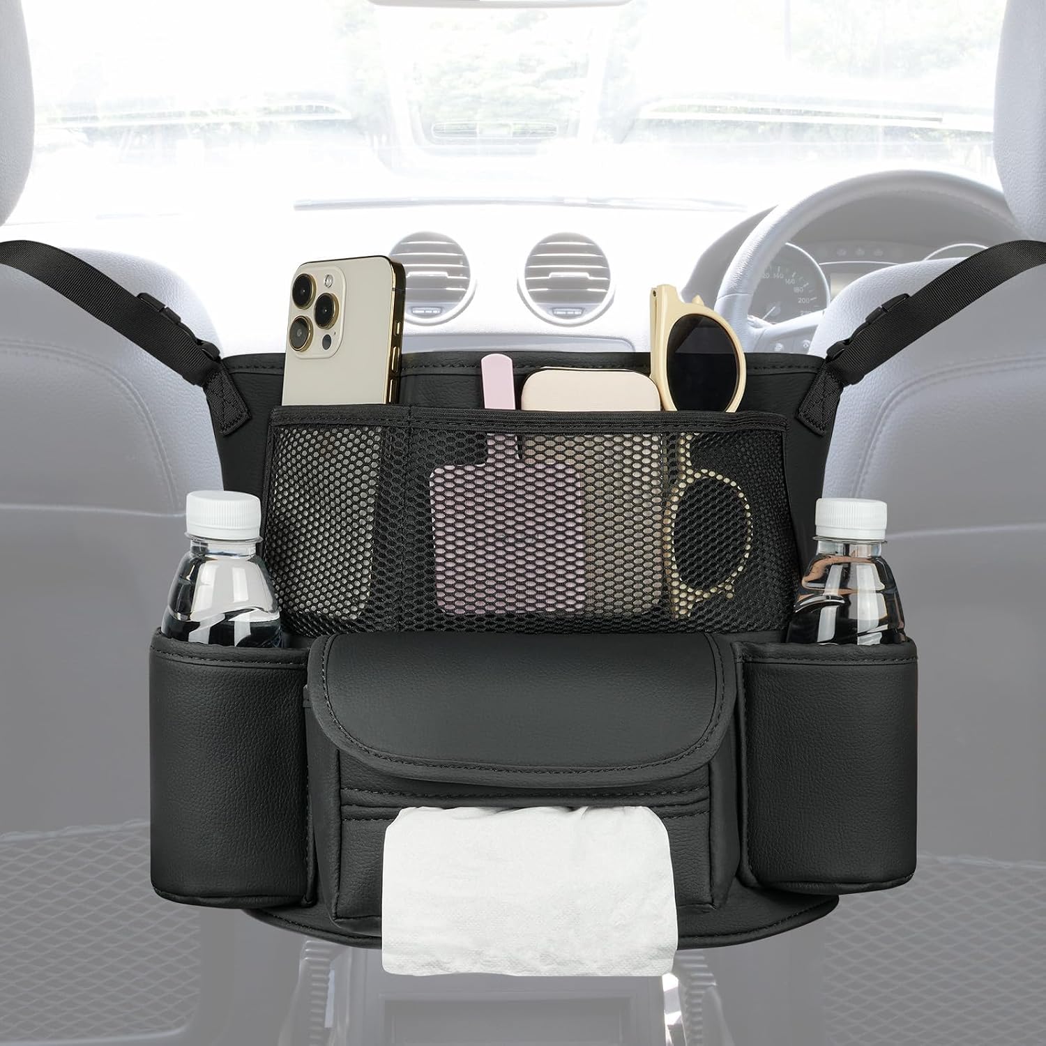 Auto Organizer Zwischen Vordersitzen Netztaschen Haustier Netz