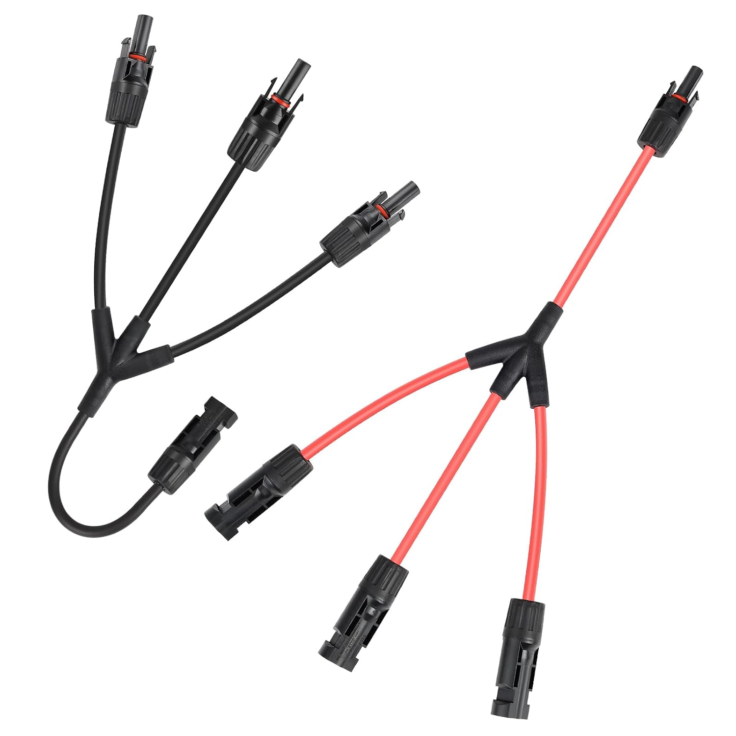 Solar Y Kabel 6mm² 1y3 Pv Stecker 4 Stueck Rot Schwarz