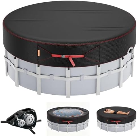 Poolabdeckung Rund 366 Cm 420d Mit Spannratsche Wasserdicht