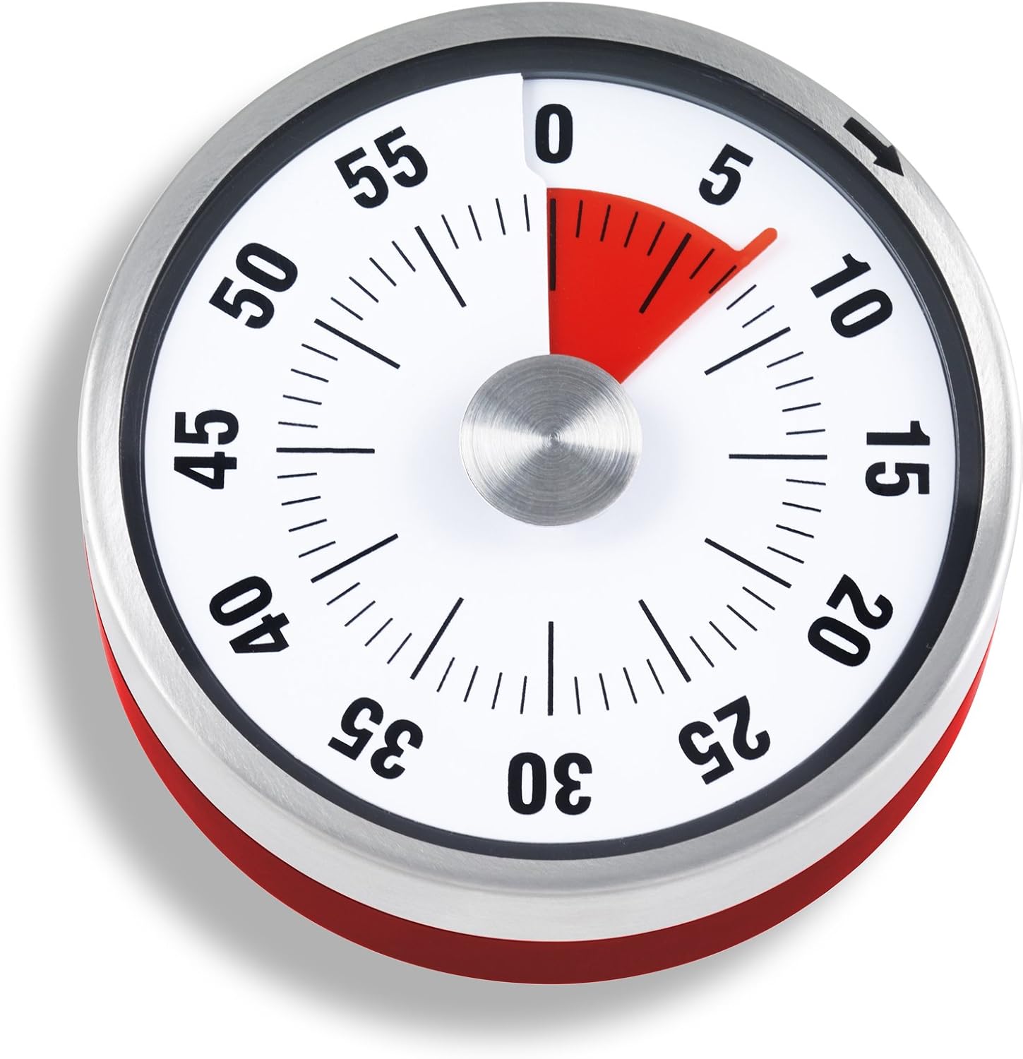 Kurzzeitmesser Für Lernen,küchentimer，magnetisch, 1-60 Minuten, Edelstahl/kunststoff, Anthrazit/red