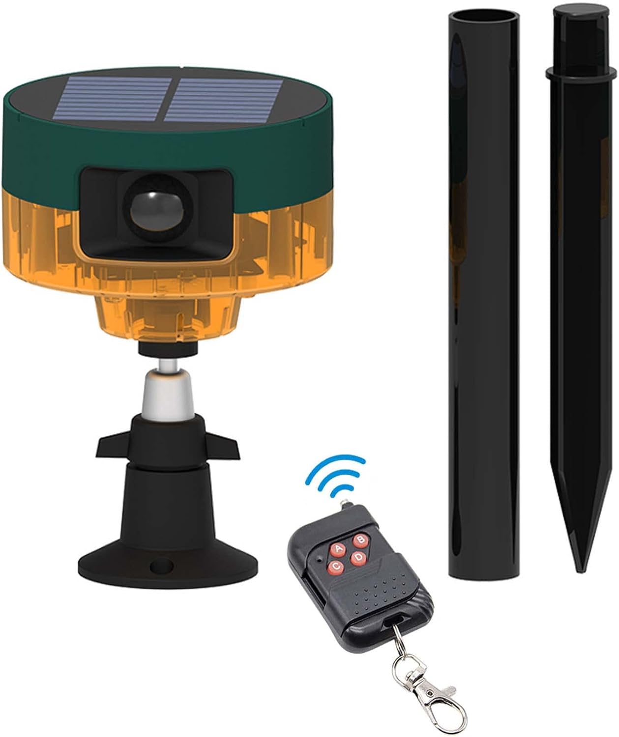 Solar 129db Bewegungssensor Alarm Sirene Security Fuer Garten Gelb