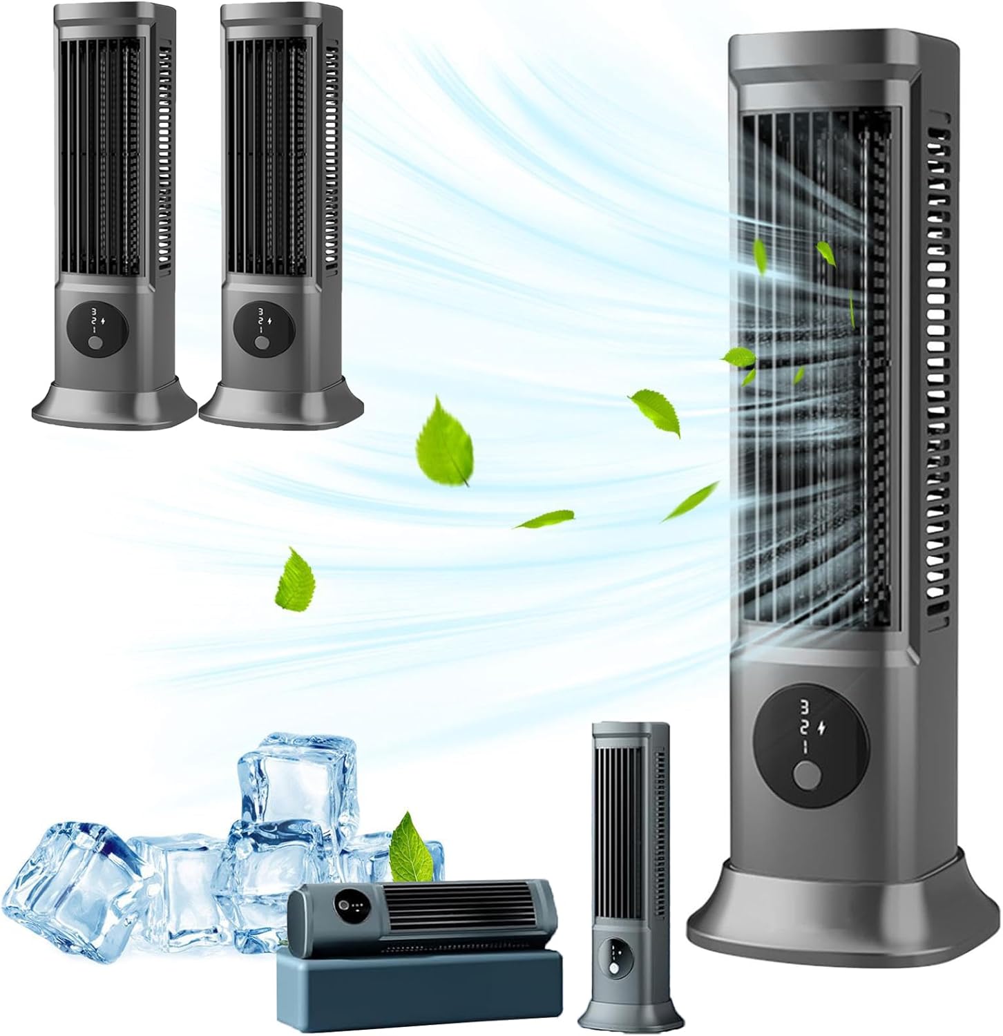 Luftkühler 3 Stufen Leise Tisch Klimagerät Cooling Ace Grau