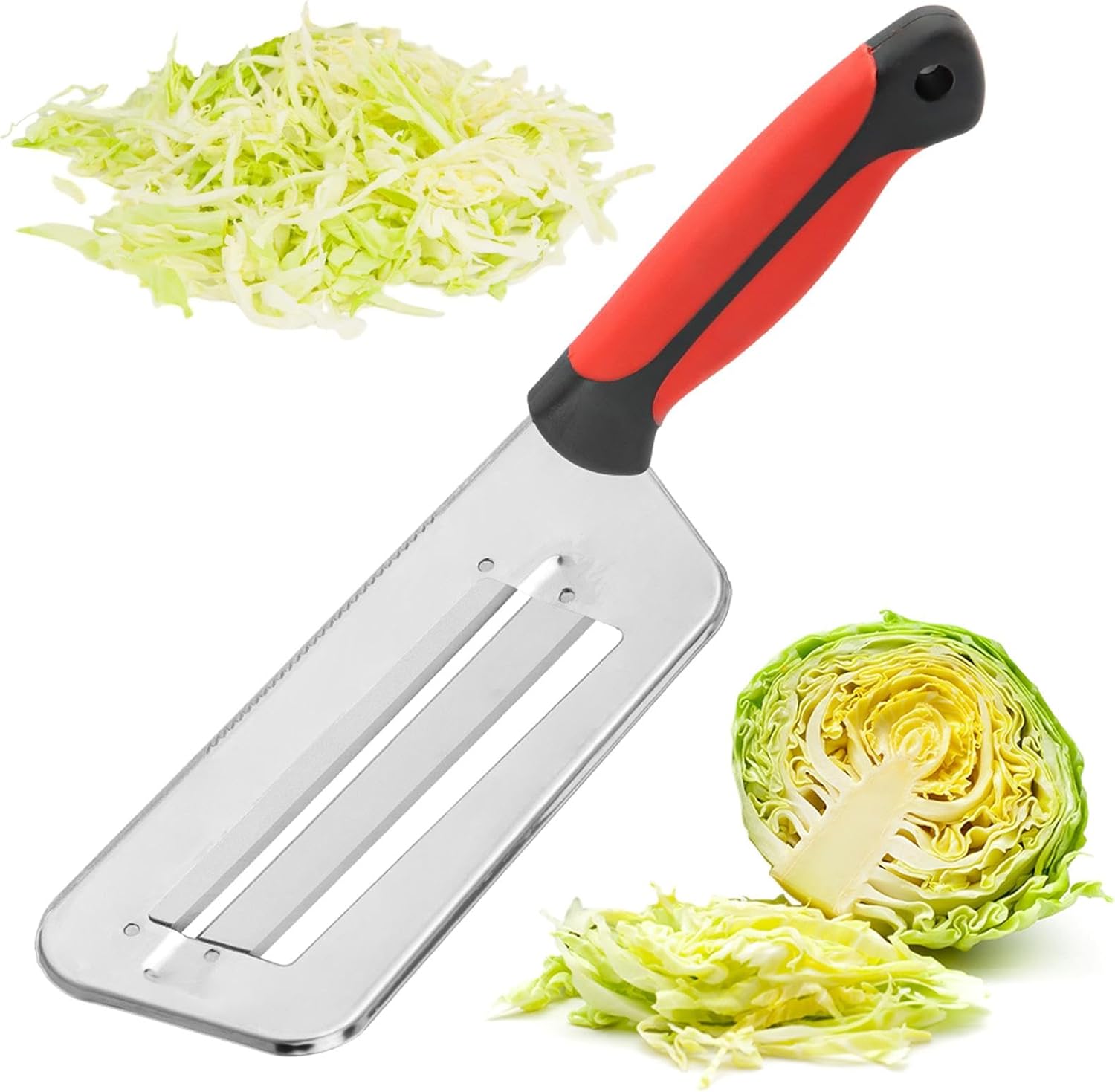 32cm Kohlschneider Krautsalat Salatschneider Edelstahl Küche Rot