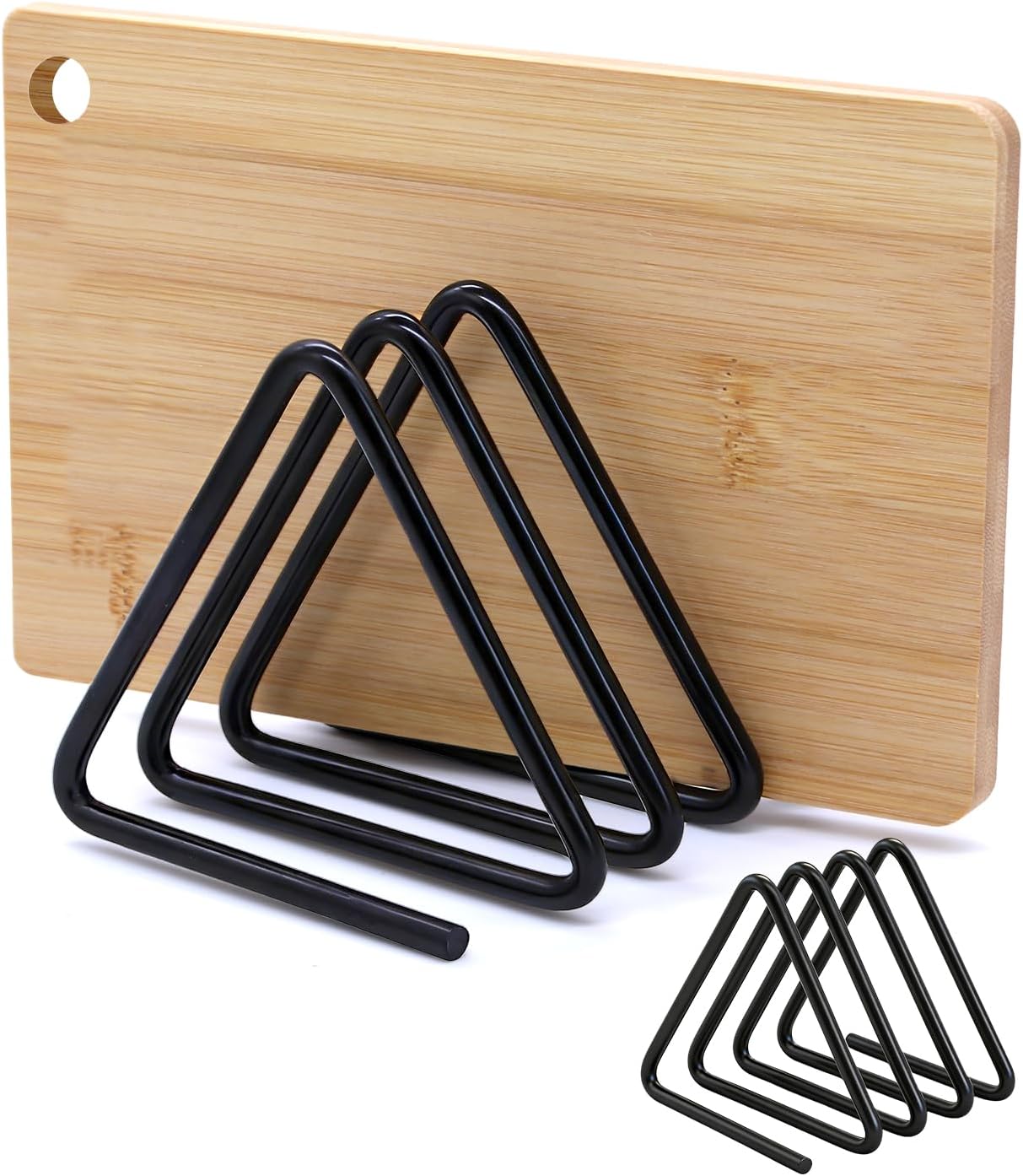 Schneidebrett Halter Schwarz Mit 4 Fächern Küchen Organizer