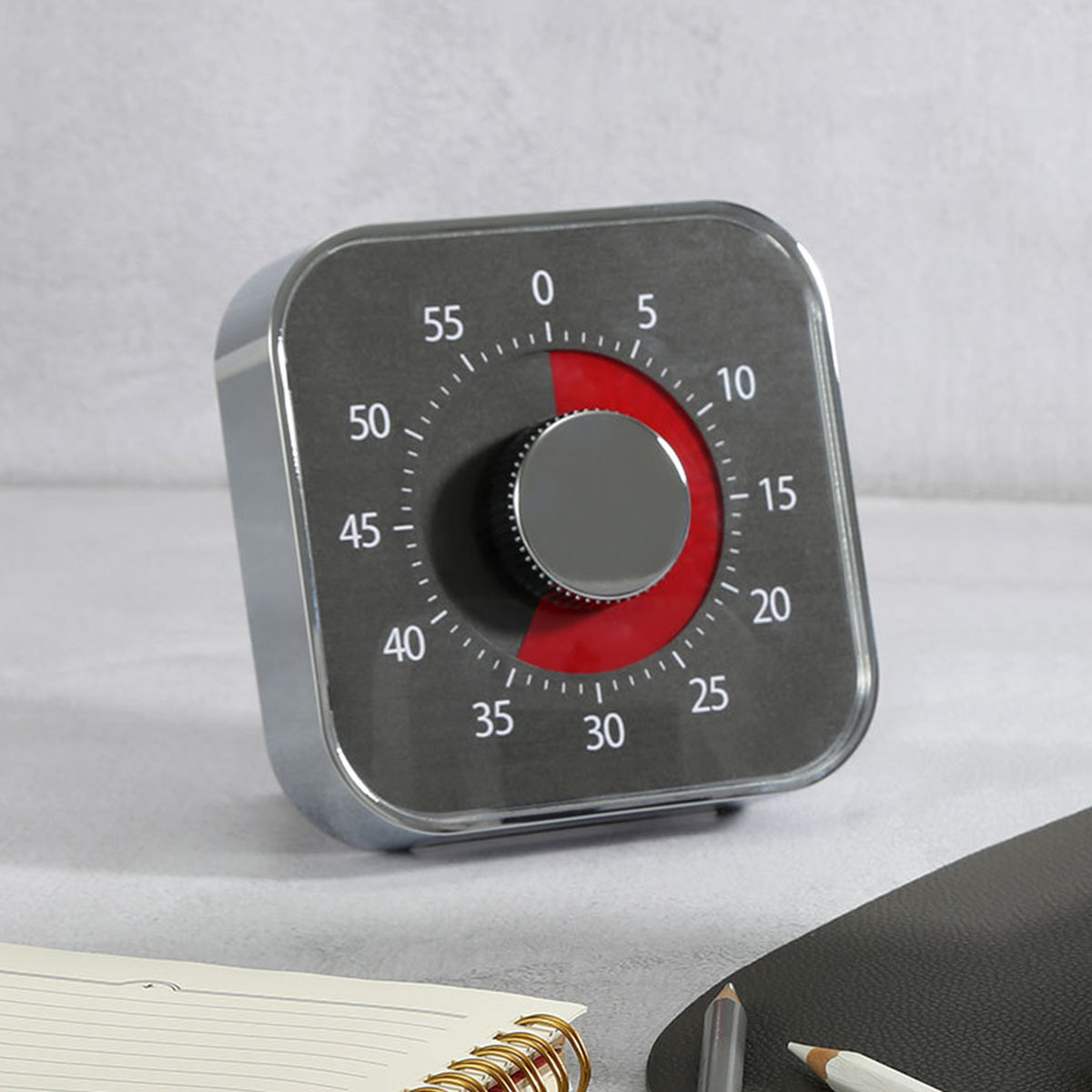 Visueller Timer, 60 Minuten Countdown Timer Für Kinder Erwachsene Mit Alarm Bei Niedrigem Batteriestand, Leises Zeit Management Werkzeug (schwarz)