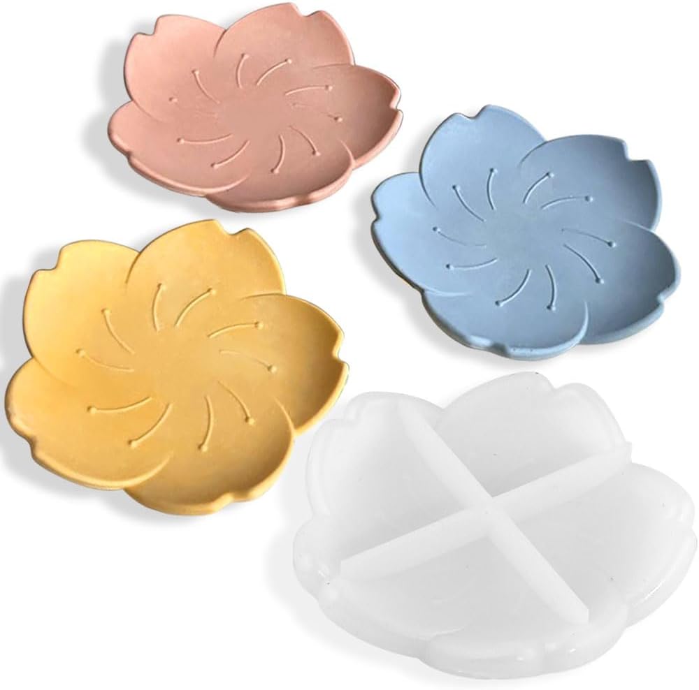 3d Kirschblüte Tablett Silikonform Schmuckschale Epoxidharz Teller