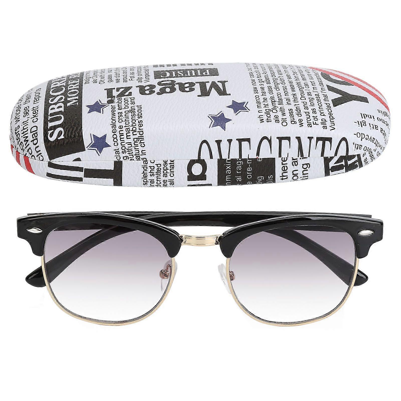 Gleitsichtbrille Mit Multifokus-funktion, Kratzfest, Photochrom, Für Damen Und Herren, Glänzend Schwarzes Gestell, +100ymmr