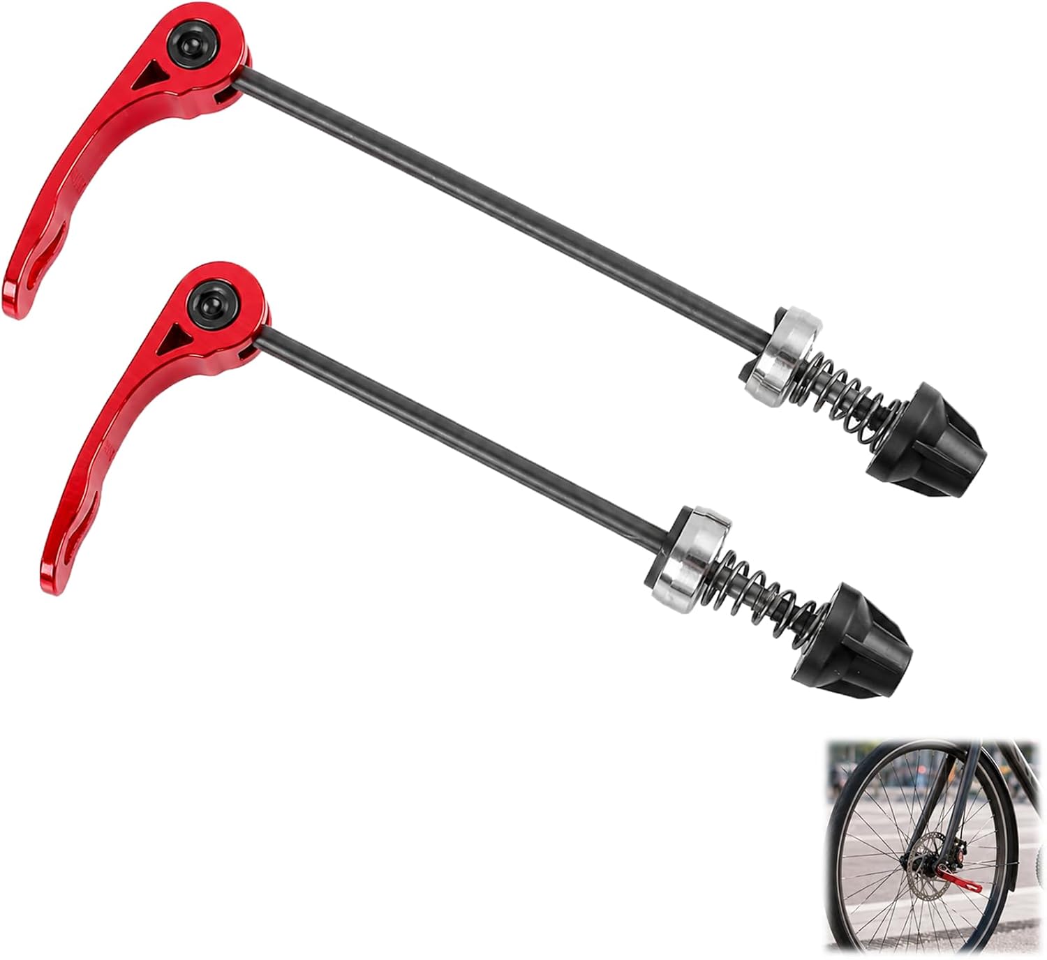 2-teilige Schnellspannräder Für Vorder- Und Hinterräder – Schnellspanner Aus Stahl Und Aluminium – Kompatibel Mit Mountainbikes, Rennrädern, Tourenrädern Und Falträdern