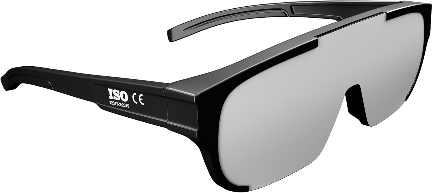 Überbrille Zur Sonnenfinsternis 2026 Zum Tragen Über Der Korrektionsbrille, Zertifiziert Nach Iso 12312-2, Ce Epi Kat. Ii, Od 4.67