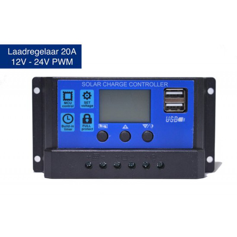 20a Dc 12v-24v Pwm-laderegler Solarmodul Nachhaltige Energie