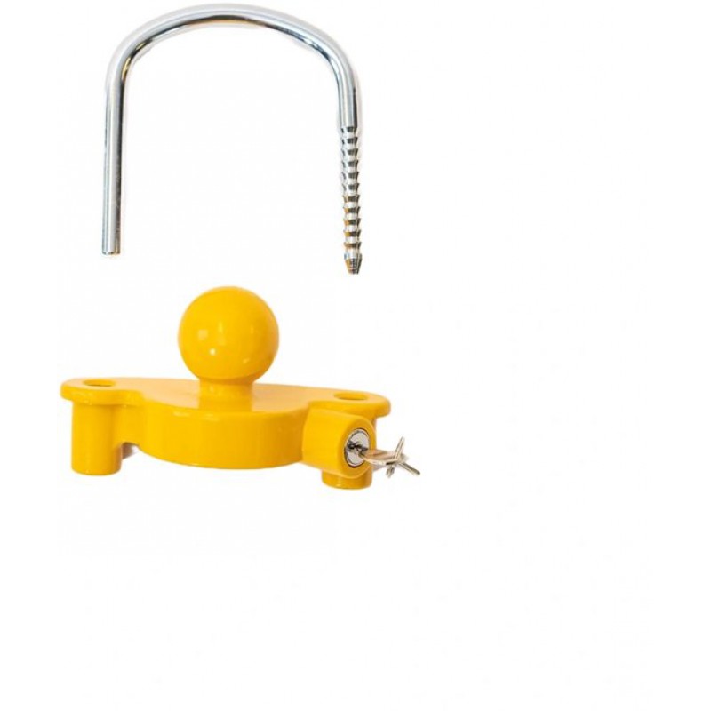 - Universelles Kupplungsschloss - Diebstahlsicherung - Gelb - 825 G - Stahl - 15,5 X 7,5 X 14 Cm