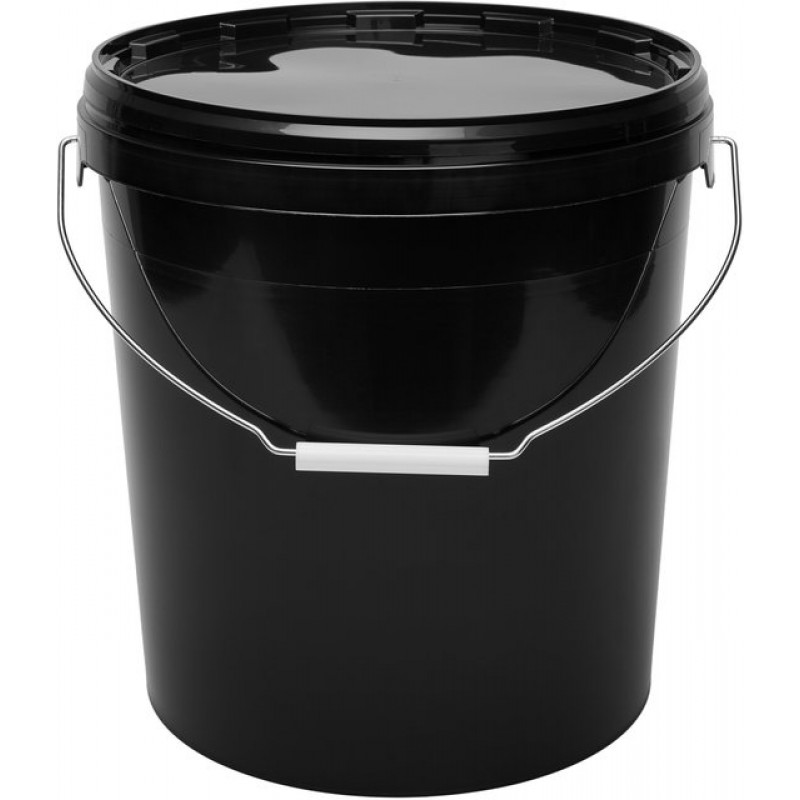 1 Garronda Eimer Mit Deckel – 16 L – Packeimer – Kleiner Eimer – Rund – Schwarz Gd-pl-bis-schwarz