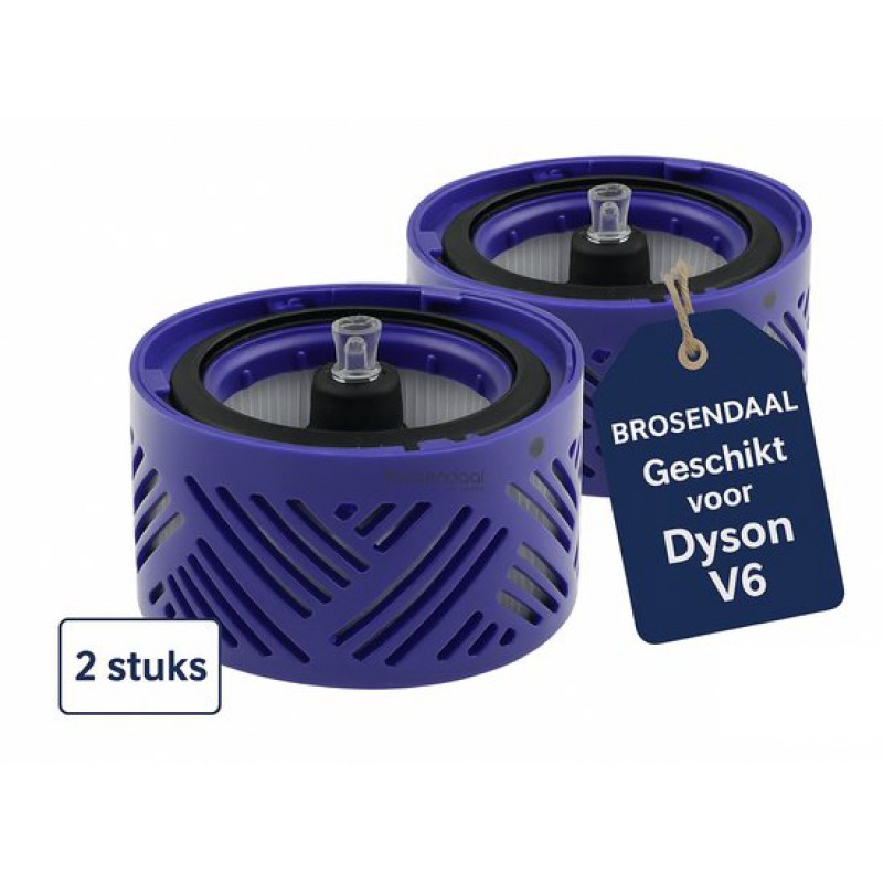 V6-filter – Kompatibel Mit Dyson V6 Akku-staubsaugern (sv03, Sv05, Sv06, Sv07) – Waschbarer Hepa-filter – 2er-pack